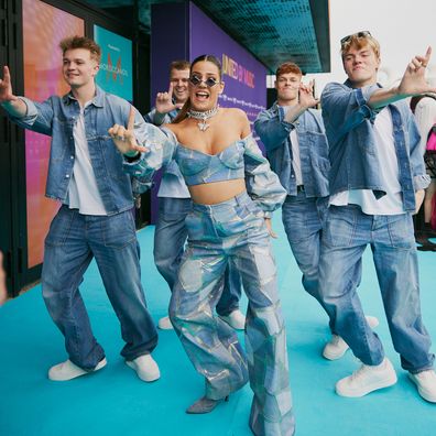 The artists of the 68th Eurovision Song Contest walk the Turquoise Carpet at Malmö Live Silia Kapsis