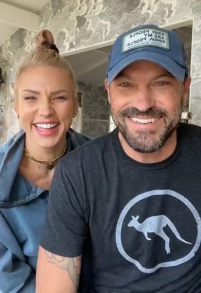 Brian Austin Green and girlfriend Sharna Burgess.