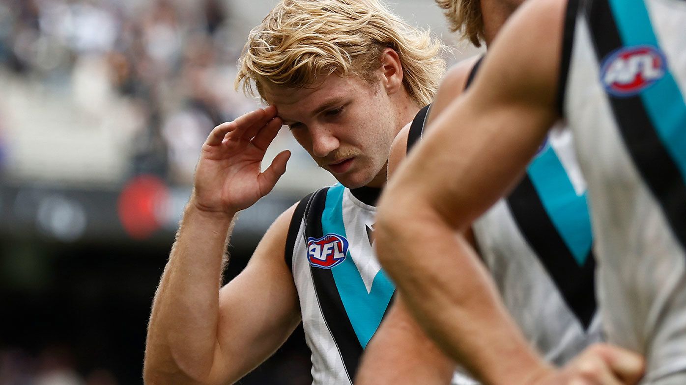 Port Adelaide youngster Jason Horne-Francis was mercilessly booed by Collingwood fans every time he touched the football