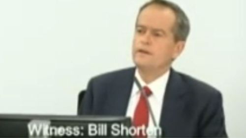 Bill Shorten appearing before the commission.