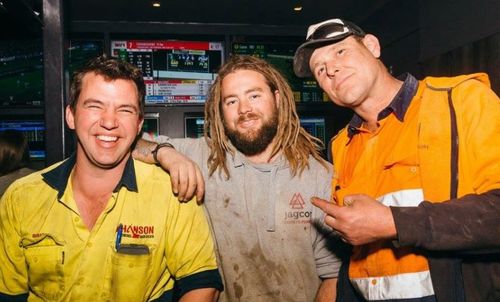 Since being released from prison, Mr Feetham, right, worked as a tradie while trying to turn his life around. 