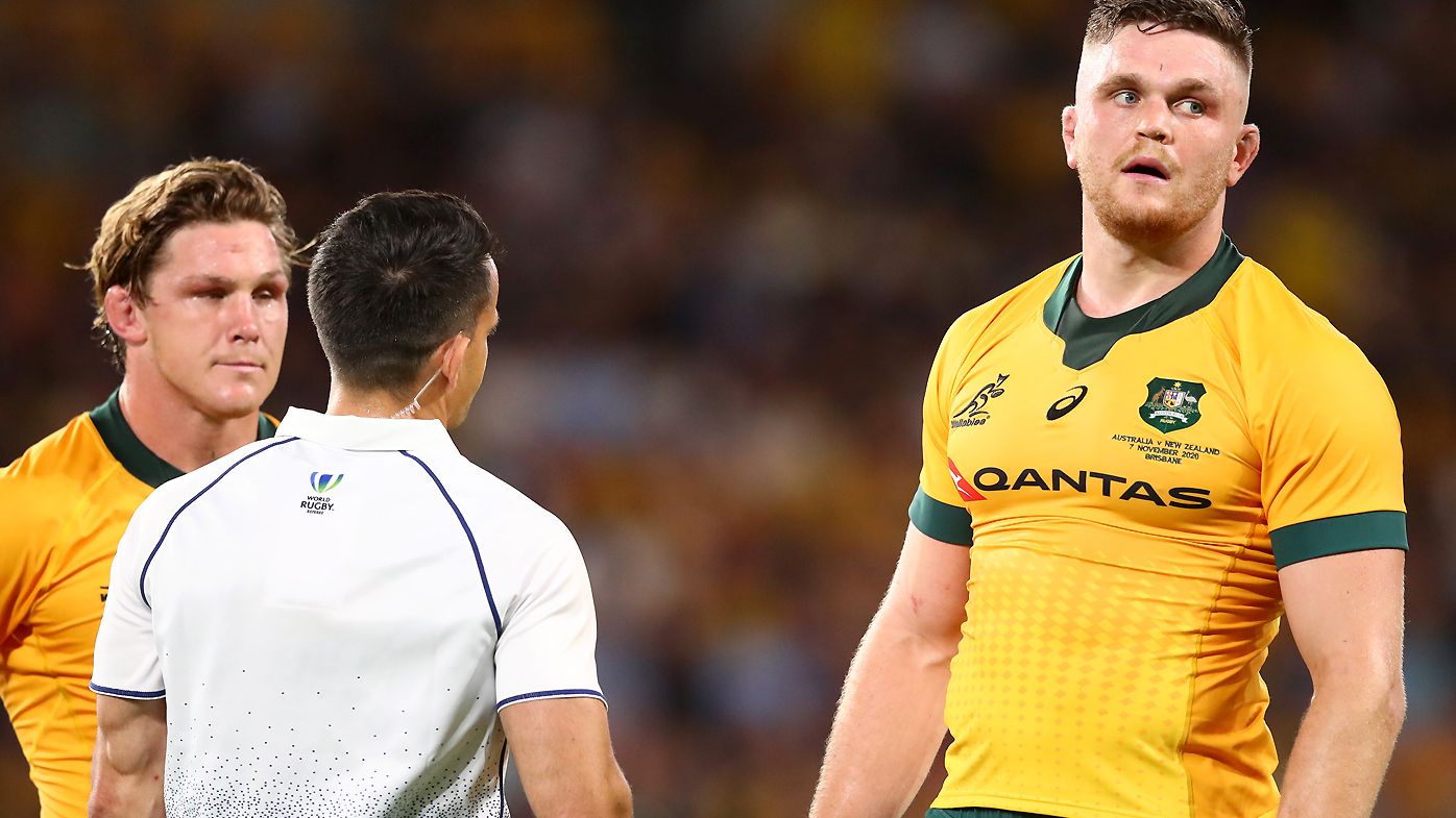 Lachlan Swinton of the Wallabies is sent off 