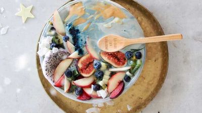 Recipe:&nbsp;<a href="http://kitchen.nine.com.au/2017/05/10/11/42/hippie-lanes-blue-breakfast-bowl" target="_top">Hippie Lane's blue breakfast bowl</a>