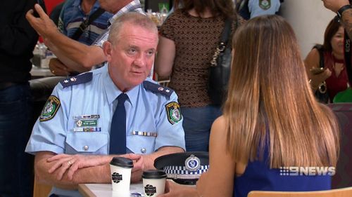 Police said meeting with locals for coffee is a good way to learn more about each other. (9NEWS)