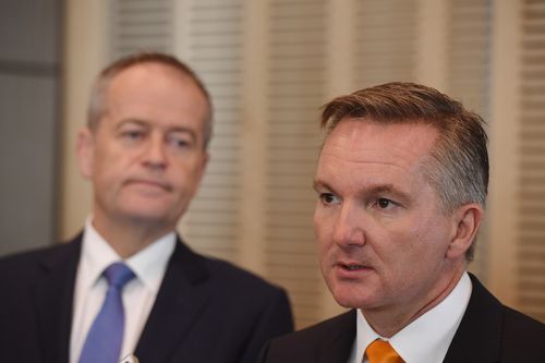 Labor leader Bill Shorten (left) with shadow treasurer Chris Bowen (right).