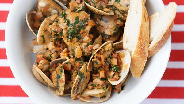 Surf clams stir-fried