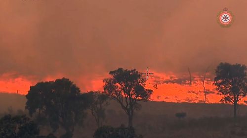 ﻿Wallangarra in Queensland bushfire October 31