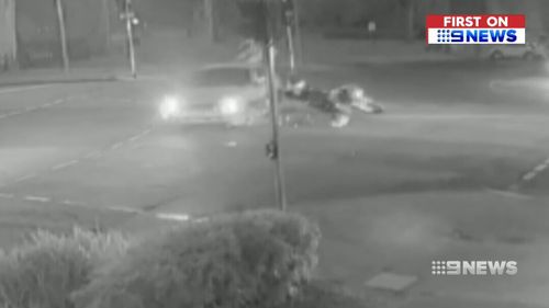 The collision was captured on CCTV. Picture: 9NEWS