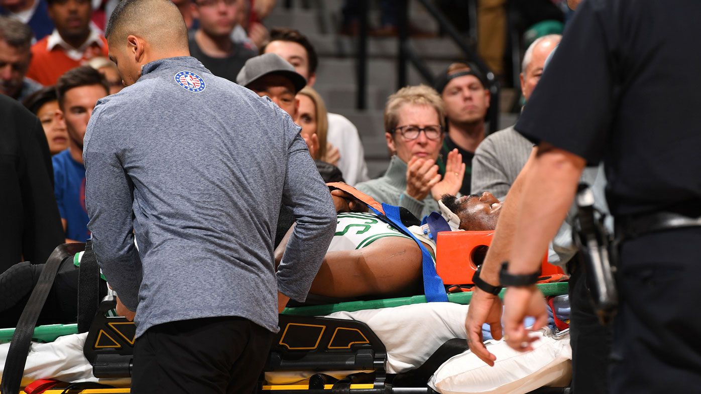 Kemba Walker is stretchered off 