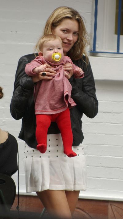 Then: Kate Moss and infant daughter Lila back in 2003 in New York City.