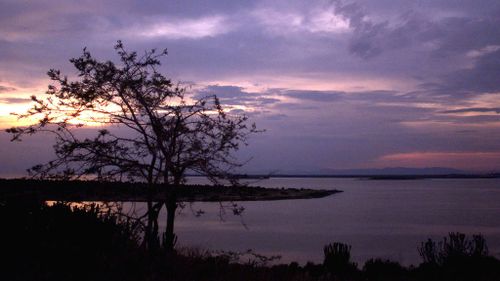 The sun sets over Lake George near Uganda's Queen Elizabeth National Park in western Uganda. (AP Photo)