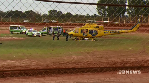 Emergency services rushed over to help Kurtis Blackburn with initial fears he had suffered a serious spinal injury.