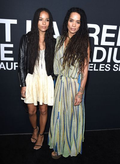 Lisa Bonet and daughter Zoe Kravitz with tumbling tresses, nude lips and bold brows.
