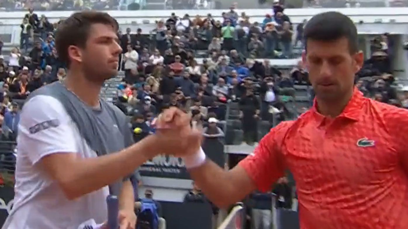 Djokovic barely looked at Norrie when the two shared a customary post-match handshake at the net