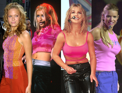 Mandy Moore, Christina Aguilera, Britney Spears and Jessica Simpson
