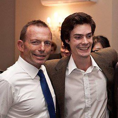Edwin Nelson with former PM Tony Abbott. (Facebook)