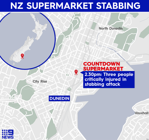 The attack took place at a Countdown supermarket in Dunedin, on New Zealand's south island. 