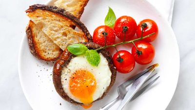 Recipe: <a href="http://kitchen.nine.com.au/2017/04/10/10/17/portabella-mushroom-baked-egg" target="_top">Portabella mushroom baked egg</a><br />
<br />
More:<a href="http://kitchen.nine.com.au/2017/09/28/12/05/what-recipes-to-cook-when-youre-too-lazy-to-cook" target="_top"> recipes for when you're too lazy to cook</a>