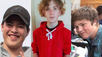 Niko Hill, left, Javarney Drummond, centre, and Andrew Goodger were among five teenagers killed in a car crash near Timaru on August 7, 2021.