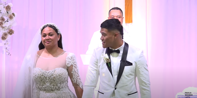 NRL star Brian To'o and Sala Moesha Ropati's wedding, December 2022.