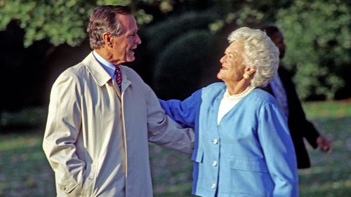 George HW Bush with wife Barbra when he was president in 1992.