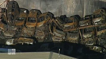 Fierce inferno rips through at least fifty cars