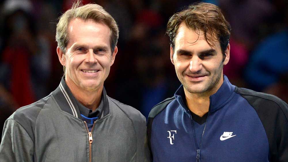 Stefan Edberg and Roger Federer. (AAP)