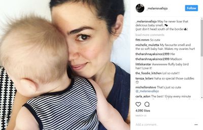 Aussie actress Melanie Vallejo, of Winners and Losers fame, welcomed her first child, son Sonny, with husband Matt Kingston in October 2016.