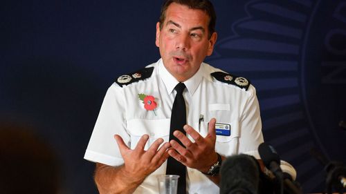 Chief Constable of Northamptonshire Police, Nick Adderley, speaking during a press conference at Northamptonshire Police HQ at Wootton Hall Park, Northampton about the death of Harry Dunn. 