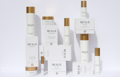 The full line of Miage luxury skin-care products.