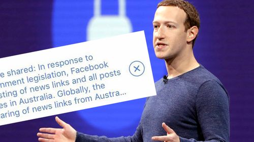 Mark Zuckerberg Facebook bans Australian news