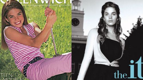 Hope Hicks on the cover of  Greenwich magazine in 2002 and on the cover of novel The It Girl as a teenager. (Supplied)