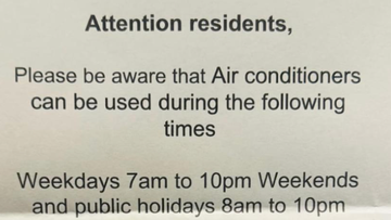 Sydney air conditioning restrictions
