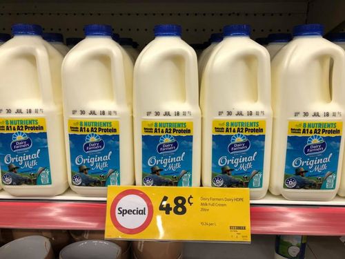 Brand-name milk at no-name prices. Picture: 9NEWS