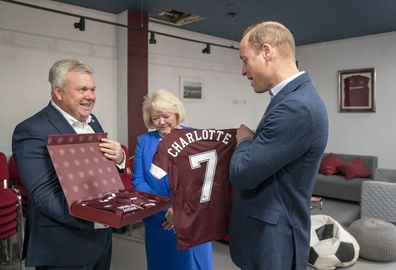 Prince William visits Heart of Midlothian Football Club, Edinburgh