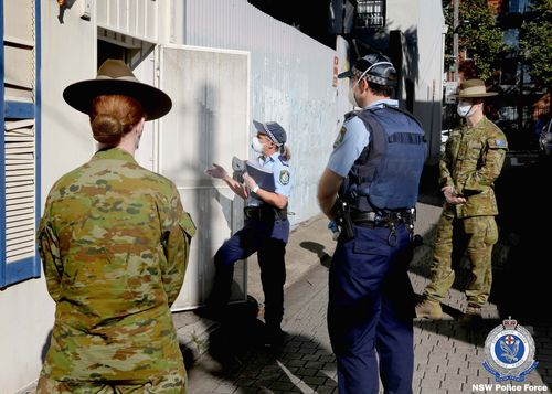 The ADF are bolstering local police efforts in visiting the homes and residences of Australians who are in mandatory isolation.