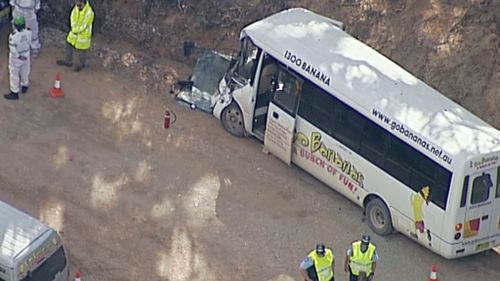 The buses had 68 people on board between them. (9NEWS)