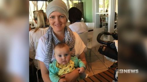 First diagnosed in 2016 on the day Thea was born, Michelle's breast cancer is extremely aggressive. Picture: Supplied.