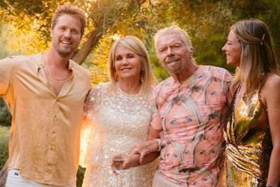 Richard Branson, wife Joan and their two children