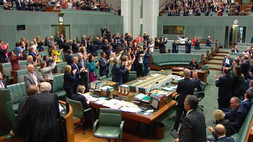 The chamber was upstanding as the bill passed. (9NEWS)