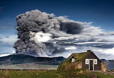 Which volcano's 2010 eruption led to European airspace being shut down for days?