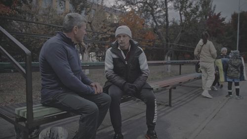 Chris Uhlmann talks to Ukrainian coach Yevhen Zubritskiy.