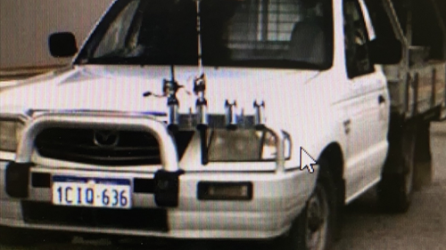 Police believe the couple were travelling in a white 2006 Mazda B2600.