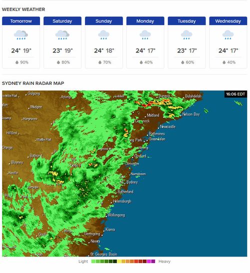 Sydney and the east coast is set for a big soaking.