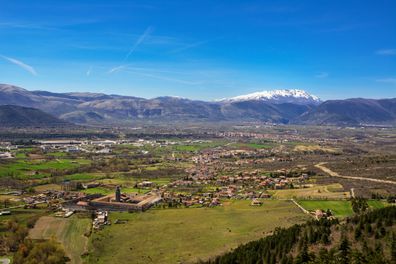 The Valle Peligna in Abruzzo, Italy