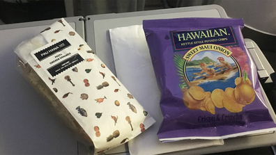 Hawaiian Airlines lunch HNL-LAX