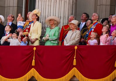 The royal gather at Buckingham Palace for Trooping The Colour in 2019.