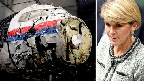 Foreign Minister Julie Bishop has pledged to continue searching for answers over the downing of MH17 four years ago. (Photos: AAP).