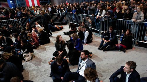 A solemn mood has fallen over Hillary Clinton's headquarters in New York City. (AFP)