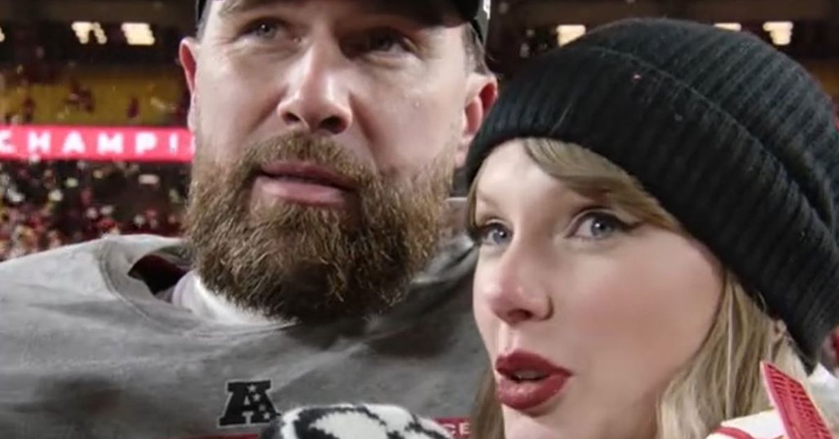 WATCH: Travis Kelce celebrates on the field with Taylor Swift and his mum after Chiefs’ win